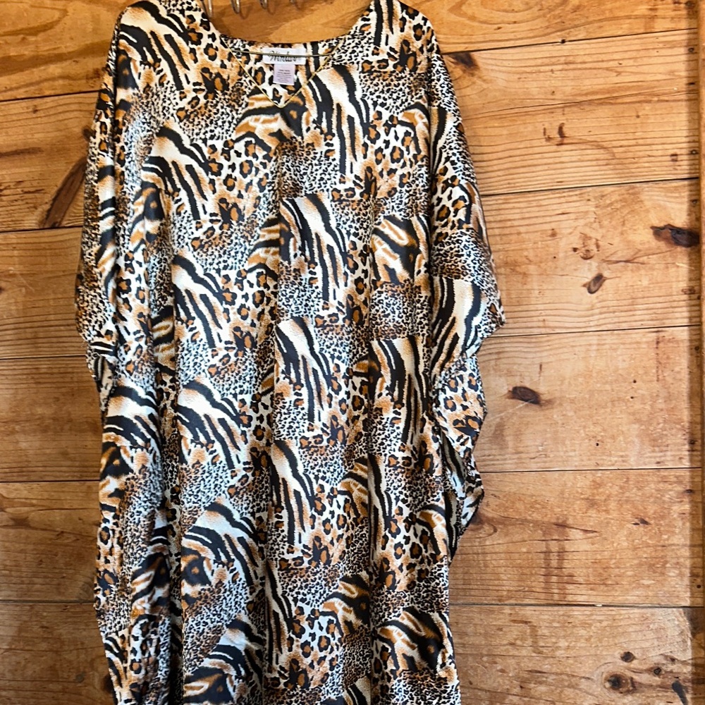 Vintage Winlar Animal Print Kaftan MuMu Dress